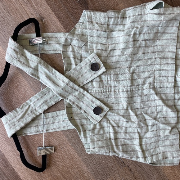 Everlane The Apron Linen Tan in Mint Green- Size 0- BRAND NEW - Picture 8 of 9